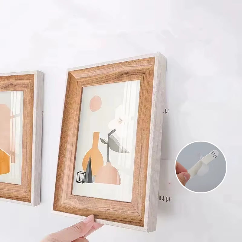 Punch-Free Frame Tape Strips Assorted Mounting Self Adhesive Picture Frame Fixed Poster Wall Hook Decorate Fixing Wall Hanger