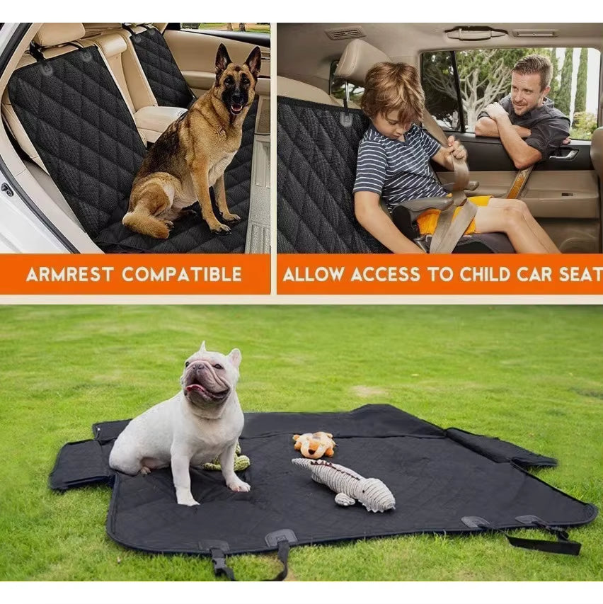 Dog Seat Cover Hammock for Back Seat Durable Waterproof Car Truck Suv Seatbelt