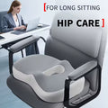 1Pc Ergonomic Memory Foam Coccyx Cushion - Office Chair Support, Washable, Wheelchair and Car Seat Comfort Contour Design | Soft